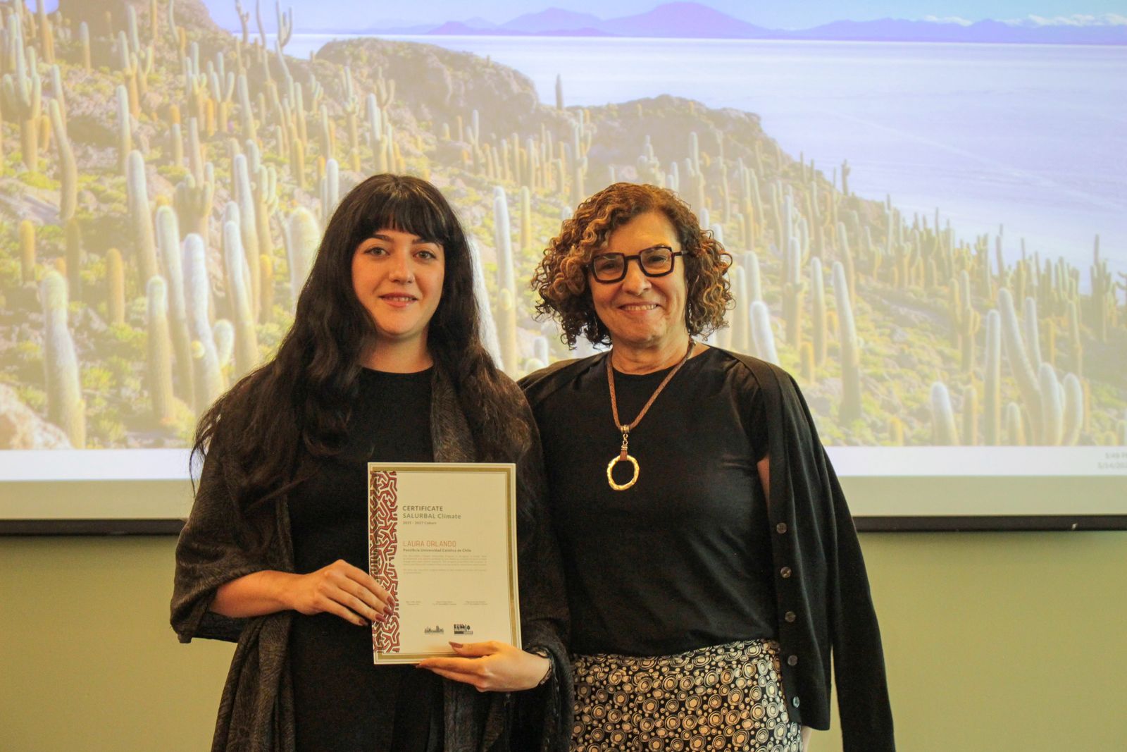 Laura Orlando con la Dra. Ana Diez Roux