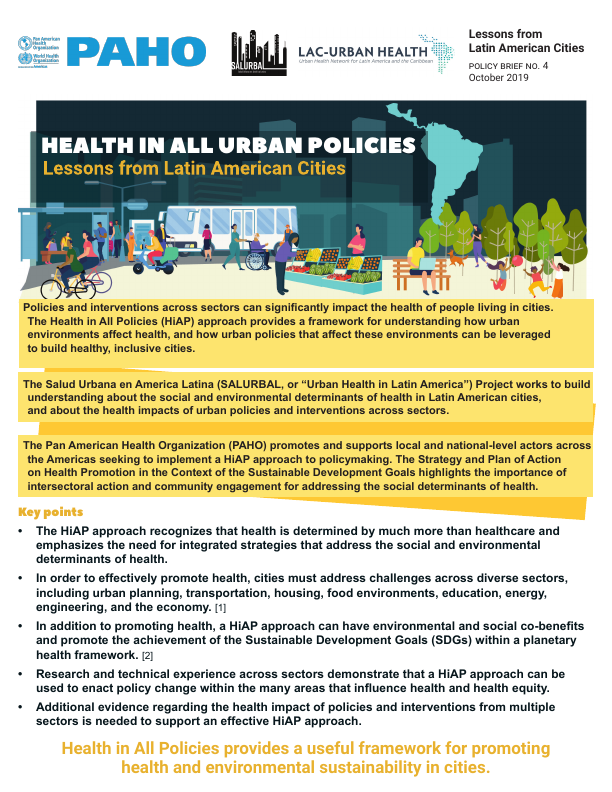 Health in All Urban Policies