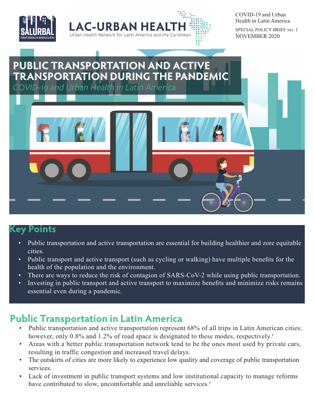Public Transportation and Active Transportation During the Pandemic